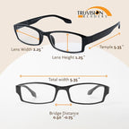 TruVision Readers Reading Glasses, Comfort Spring Hinges - Image 3