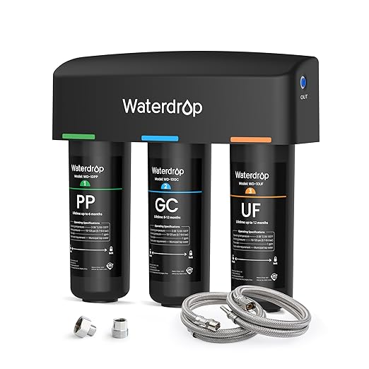Waterdrop WD-TSA-UF 0.01 μm Ultra Filtration Under Sink Water Filter, Under by Waterdrop