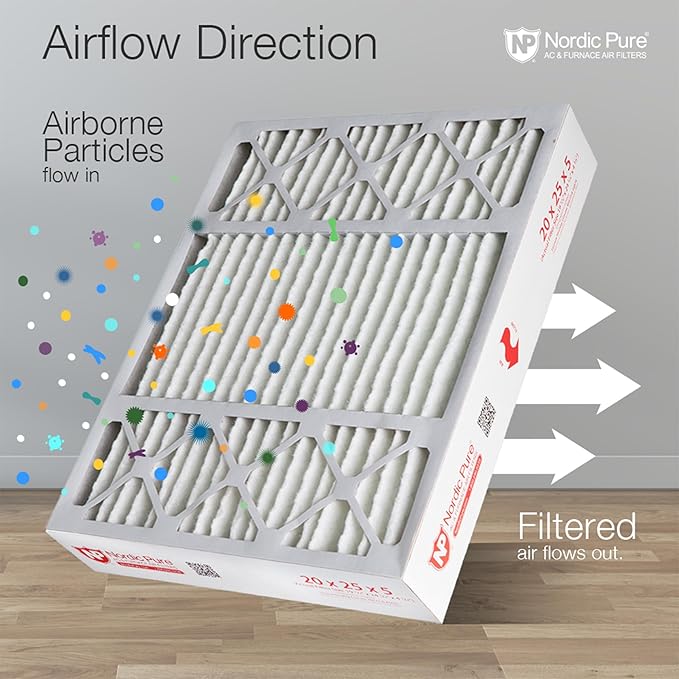 Nordic Pure 20x25x5 Lennox X6673_X6675 Replacement MERV 12 Air Filter 1 Pack - Image 8