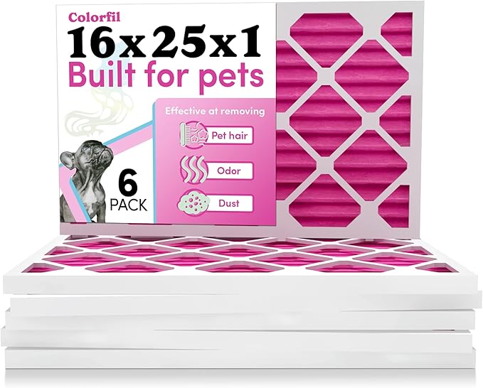 Colorfil 16x25x1 Air Filter | Made in the USA | Color Changing | Remove Cat and by ColorfilAirFilters