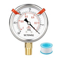 -30 inHg to 0 Vacuum Pressure Gauge, Glycerin Liquid Filled, 2.5 inch Dial by SCTSNSR