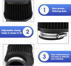 2PCS Motorcycle Air Filter Universal 38MM Replacement Engine Filter High - Image 4