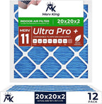 MervKing 20x20x2 Air Filter Actual Size: 19.7" x 19.7" x 1.75" MERV 11 MPR by MervKing