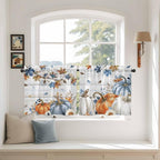 Thanksgiving Pumpkin Kitchen Tier Curtains 36 Inch Long 2 Panel Set, Rod Pocket by Unknown
