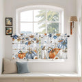 Thanksgiving Pumpkin Kitchen Tier Curtains 24 Inch Long 2 Panel Set, Rod Pocket by Unknown