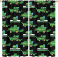 Kids Agriculture Machine Window Curtains, Farm Equipment Tractors Transport by SHElifestyle