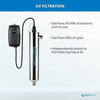 Aquasana Whole House Well Water Filter | 500, 000 Gallons | UV, Carbon & KDF | - Image 4