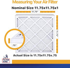 Filter King Air Filters 11.75x11.75x1 | 12 Pack | MERV 13 HVAC Pleated AC - Image 2