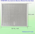2-Pack upgraded 97007894 kitchen vent hood filter 9.9" x 11.7" x 0.38" Fit - Image 2