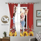 Pig Sunflowers Living Room Curtains 84 Inch Length, Window Curtains Tab Top - Image 5