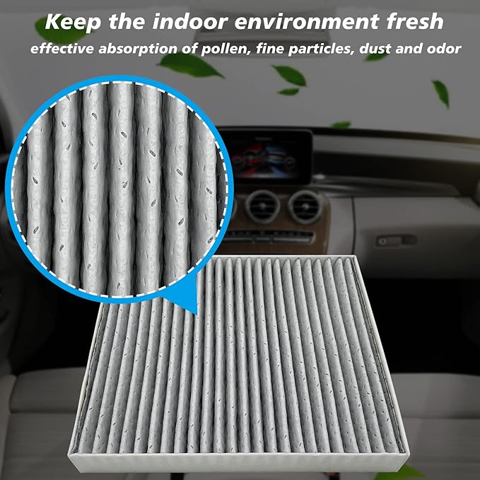 2Pcs Cabin Engine Air Filter Kits JM802 JM1722 Fits - Image 3