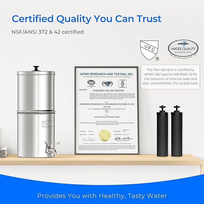 Waterdrop Gravity Water Filter, 2.25G Stainless-Steel System - Image 5