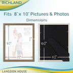 Langdon House 8x10 Picture Frames Contemporary Style Wood-Like Photo Frames - Image 2