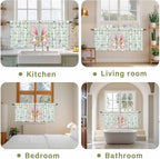 Easter Kitchen Tier Curtains 36 Inch Long 2 Panel Set, Rod Pocket Half Window - Image 8