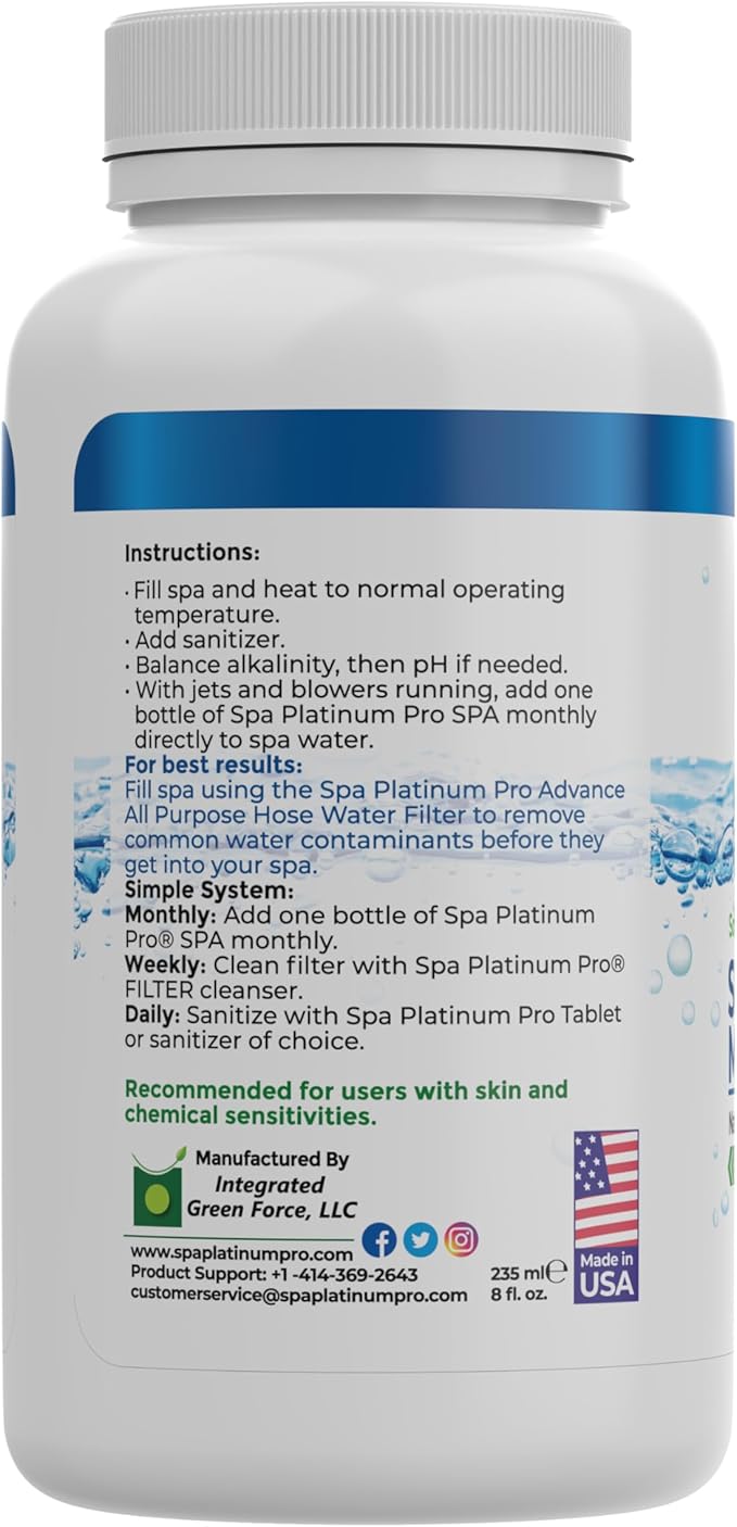 Spa Platinum Pro Natural Hot Tub Treatment – Fast Acting Cloudy Water Solution - Image 7