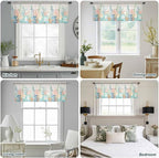Summer Beach Sheer Valance Curtains, Ocean Colorful Coral Shell Seaweed - Image 9