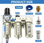 3/4" NPT 3 Stage Air Drying System, Heavy Duty Industrial Grade Air Compressor - Image 2
