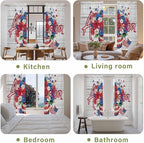 Independence Day Window Curtains 72 Inch Long 2 Panel Set, Rod Pocket Long - Image 8