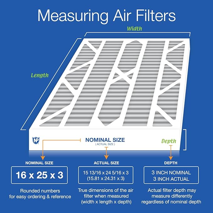 Nordic Pure 16x25x3 MERV 8 Plus Carbon Trion Air Bear Cub Replacement Air - Image 2