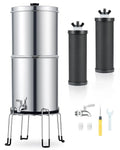 CO-Z Gravity Fed Water Filter System, Stainless Steel Gravity Water Purifier by CO-Z