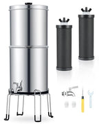 CO-Z Gravity Fed Water Filter System, Stainless Steel Gravity Water Purifier by CO-Z