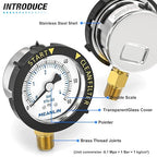 MEANLIN MEASURE 0~60Psi Stainless Steel Start and Clean Filter Pressure Gauge - Image 5