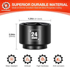 BLACKROBOT 24mm Low Profile Oil Filter Socket, 3/8" Drive 6-Point Oil Filter - Image 2