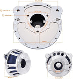 Motorcycle Air Filter Kit CNC Air Cleaner Intake Turbine System Fit - Image 7