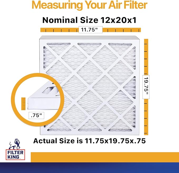 Filter King 12x20x1 Air Filter | 4-PACK | MERV 13 HVAC Pleated A/C Furnace - Image 2