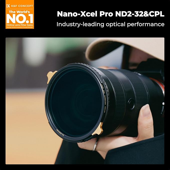 K&F CONCEPT 49mm Variable ND2-32 & Polarizing Filter 2-in-1 - Image 2