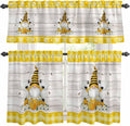 Yellow Gnomes Kitchen Curtains Set 3 Piece by Unknown