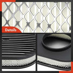 A-Premium Universal 12" Oval Black Air Cleaner Filter Assembly - Image 7