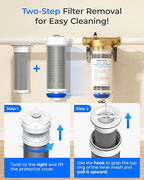 Waterdrop Mega Spin Down Sediment Filter, Upgraded Reusable Backwash Whole - Image 2