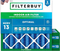 Filterbuy 24x24x4 Air Filter MERV 13 Optimal Smoke & Allergy Defense, by Filterbuy