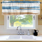 Vintage Blue Valances for Windows, 1 Panel - Image 6