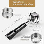 51mm Bottomless Portable Filter, 2 Ears, - Image 2