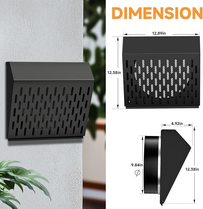 10 Inch Exhaust Vent Cover, Wall Vent Cover - Image 2