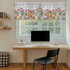 Easter Kitchen Tier Curtains 36 Inch Long 2 Panel Set, Rod Pocket Half Window - Image 6
