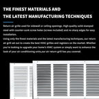 30x14 Return Air Grille, Air Return Vent Cover, Flat Vent Cover, Rejillas De - Image 5