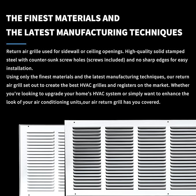 30x10 Return Air Grille, Air Return Vent Cover, Flat Vent Cover, Rejillas De - Image 5