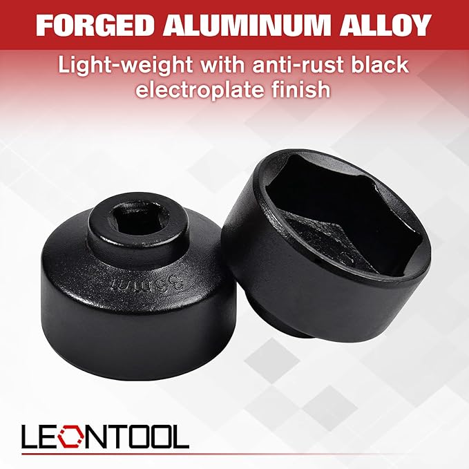 7-Piece Oil Filter Socket Set, 3/8" Drive Low Profile Oil Filter Cap Wrench - Image 5