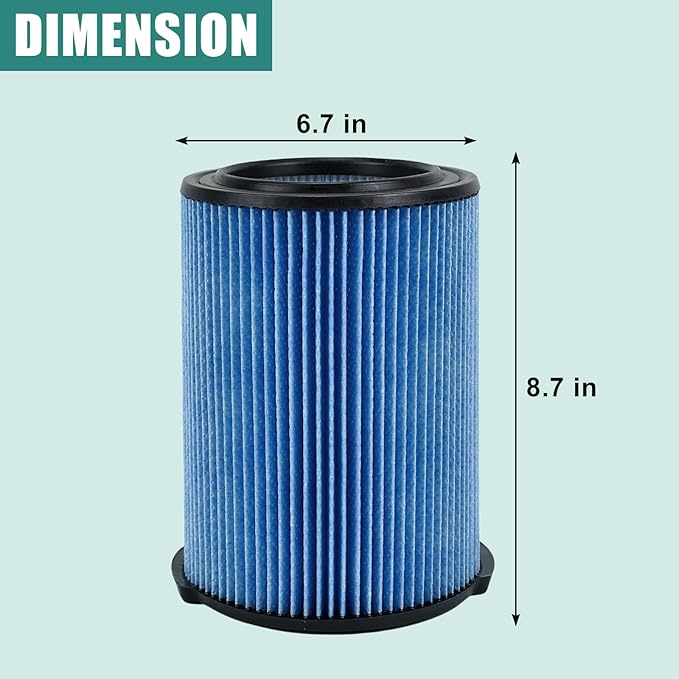 2 Pack VF5000 Wet/Dry Cartridge Replacement Filter - Image 2