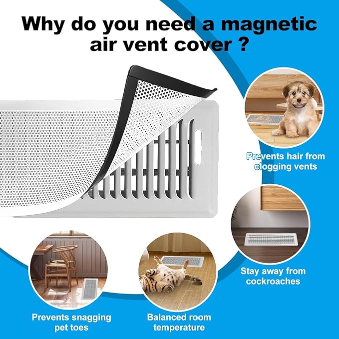 4 PCS White Magnetic Vent Covers - Image 4