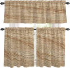 Kitchen Curtains Tiers and Valance Set of 3, Country Farmhouse Light Filtering by Anzona