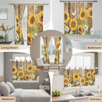 Farmhouse Sunflowers Living Room Curtains 84 Inch Length, Window Curtains Tab - Image 7