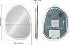 LUVODI Lighted LED Bathroom Mirror: 28”x20”Irregular Stone Pattern Frosted Wall - Image 5