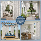 Abstract Airline Route Waterproof Outdoor Curtains - Image 5