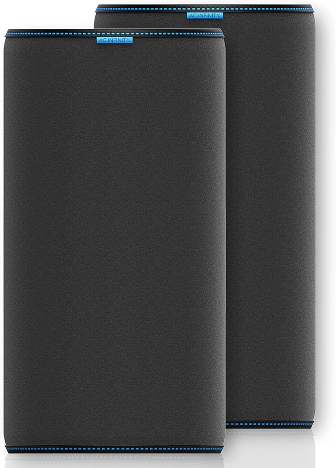 AC Infinity Pre-Filter Cloth 10”, Replacement Inline Filter Sleeve 2-Pack by ACInfinity