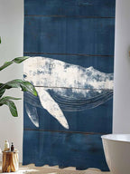Sheer Curtains 96 Inches Long, Summer Whale Semi Sheer Curtains Light Filtering - Image 4