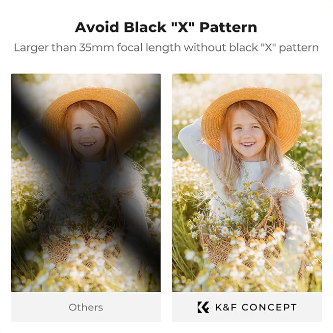 K&F CONCEPT 40.5mm Black Diffusion Mist Effect 1/4 & Variable ND2-32 & Circular - Image 4